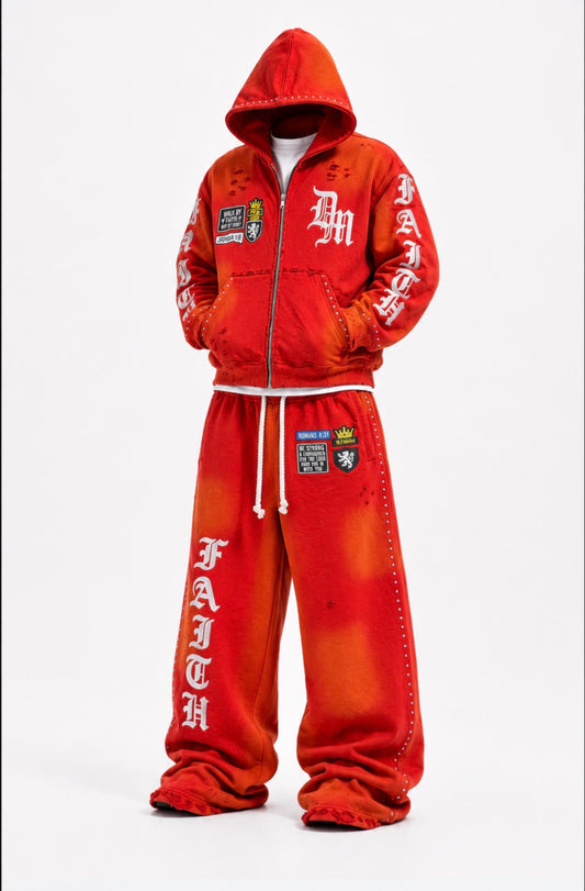 Decretum Moira FAITH Tracksuit in Brick Red