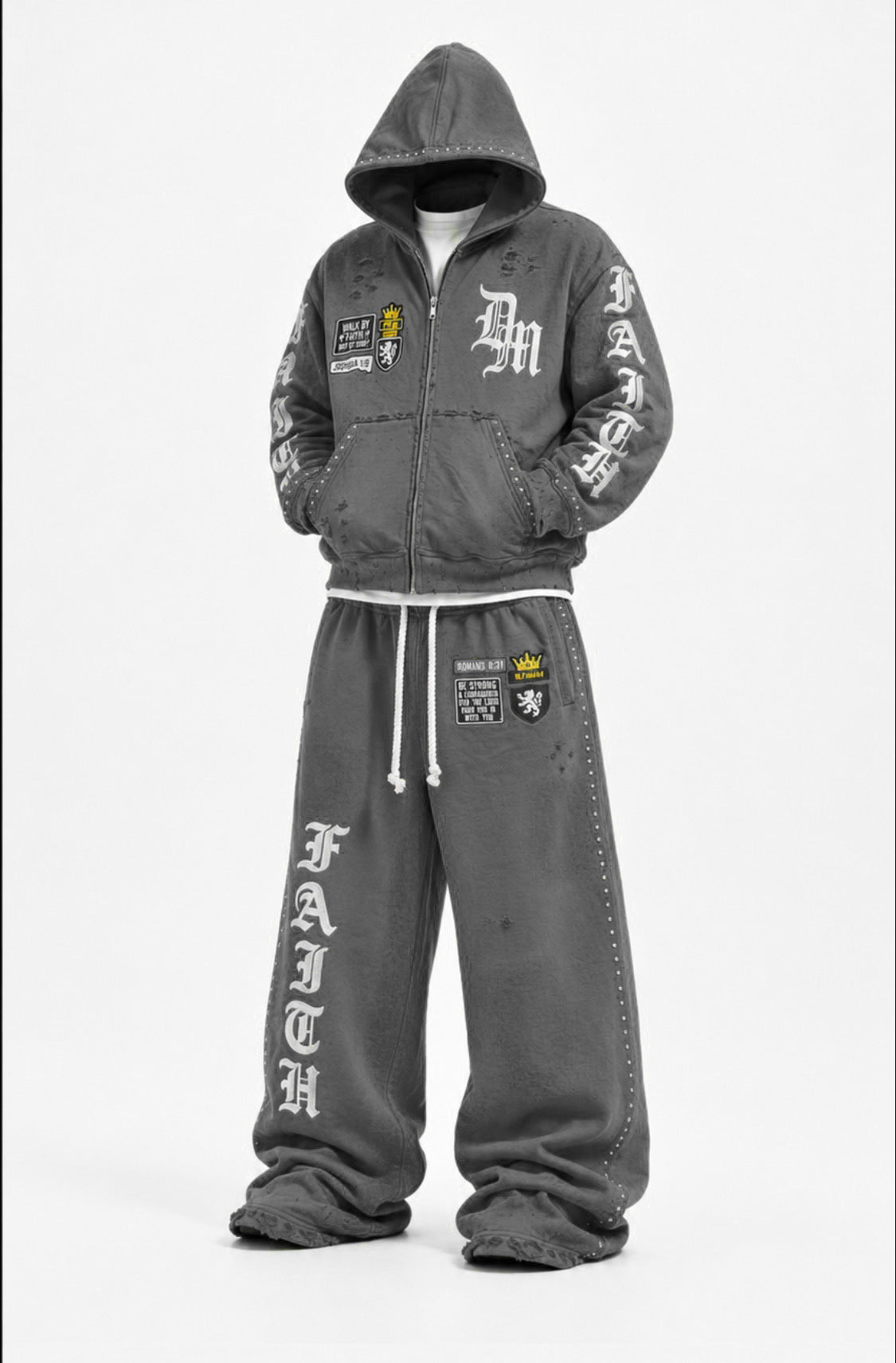 Decretum Moira FAITH Tracksuit in Charcoal Grey